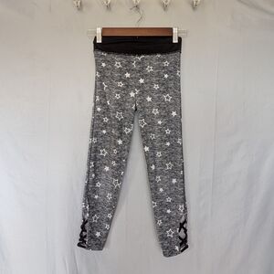 ShoSho Star Print Leggings with Crisscross Ankle Detail | Size 10/12